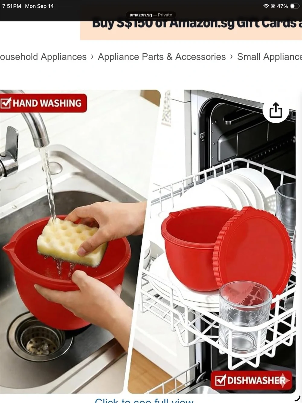 Silicone Red Mixing Bowl with Lid - Kitchen Storage and Prep